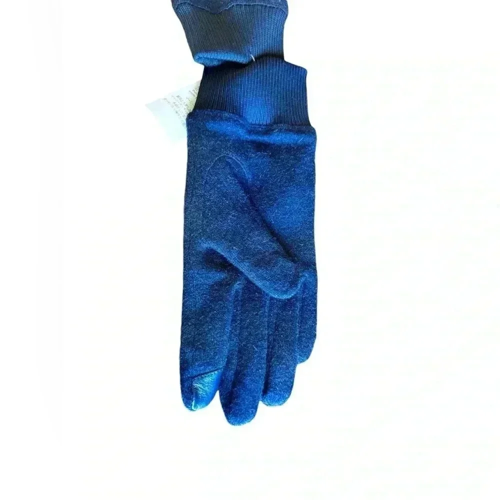 LANDS' END WOMEN'S EZ TOUCH SCREEN WOOL GLOVES Blue L